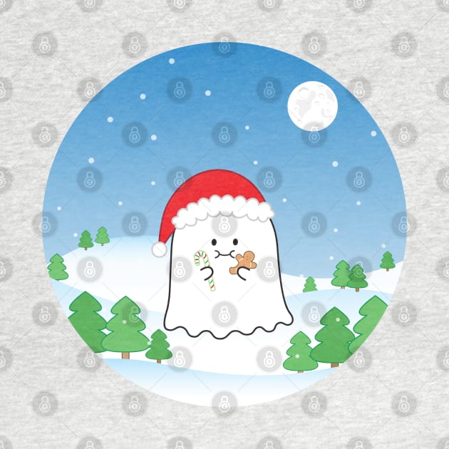 Gordie the Ghost (snowy Christmas) | by queenie's cards by queenie's cards